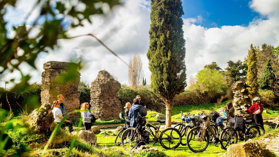 Rome: Appian Way Aqueducts Bike Tour (UPG Catacombs & Lunch) - Caffarella Park and Ninfeo di Egeria: the calm break before the big monuments