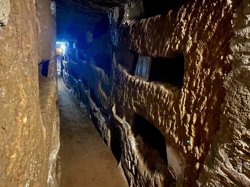 Rome: Catacombs & St Clement's Underground Semi-Private Tour - Domitilla catacombs: big labyrinth energy, at a comfortable pace