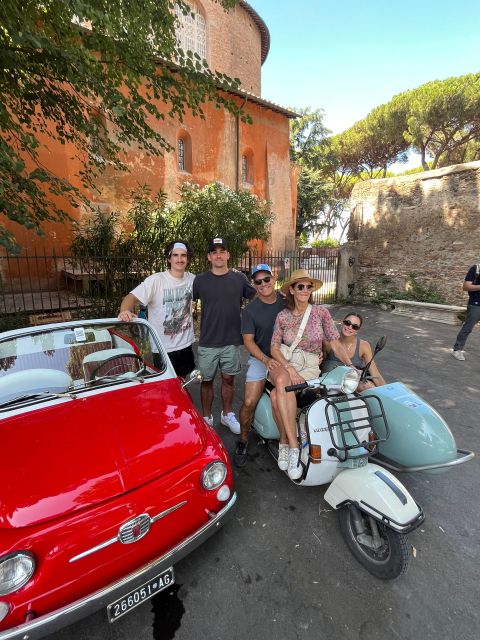 Rome: Evening Fiat 500 and Vespa Prosecco Tour - Colosseum at Night: Guided Time and Photo-Friendly Angles